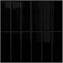 DEWOO Peel and Stick Backsplash - 10 Sheets of 12"×12" - 3D Adhesive Peel and Stick Tile Backsplash for Kitchen, Bathroom, Wall Tile, Black