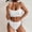 White, variant on Babysbule Swimsuits for Women Clearance Sexy Women Solid Color Backless Bikini Two Pieces Swimwear Swimsuit Beachwear Set