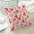 thumbnail image 4 of Housses de Coussin de la Saint-Valentin 18x18 Ensemble de 2, Cœurs Rouges et Roses Aquarelle Coussins en Lin Anniversaire Mariage Décorations de la Saint-Valentin pour Maison Canapé Extérieur, 4 of 5