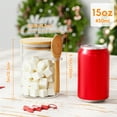 thumbnail image 3 of GOSCHE Glass Jars with Lids and Spoon 15oz Food Canisters for Cookie Sugar Spice Coffee Beans Tea Flour Nuts Candy Oat Set of 2, 3 of 7