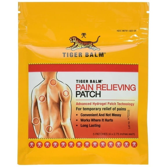 Tiger Balm Pain Relieving Patch 5 Per Box 3 Boxes