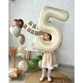 thumbnail image 2 of Cream White 5 Balloon, Number Balloons 40 Inch, 5th Birthday Balloon Decorations, Cream Party Supplies, Ivory 5 Number Balloons, Number 5 Balloon, 2 of 17