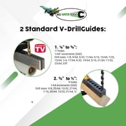Big Gator Tools V-Drill Drill Guide ⅛ - ⅜ Inches Plus ⅜ -½ Inches, 2-Pack