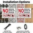 thumbnail image 3 of (2 Pack) No Smoking Eating or Drinking with Graphic OSHA ANSI Sign 14 Inch X 10 Inch Plastic Sign, Weather Resistant, UV Protected for Workplace, Business, and Construction Site, Made, 3 of 8