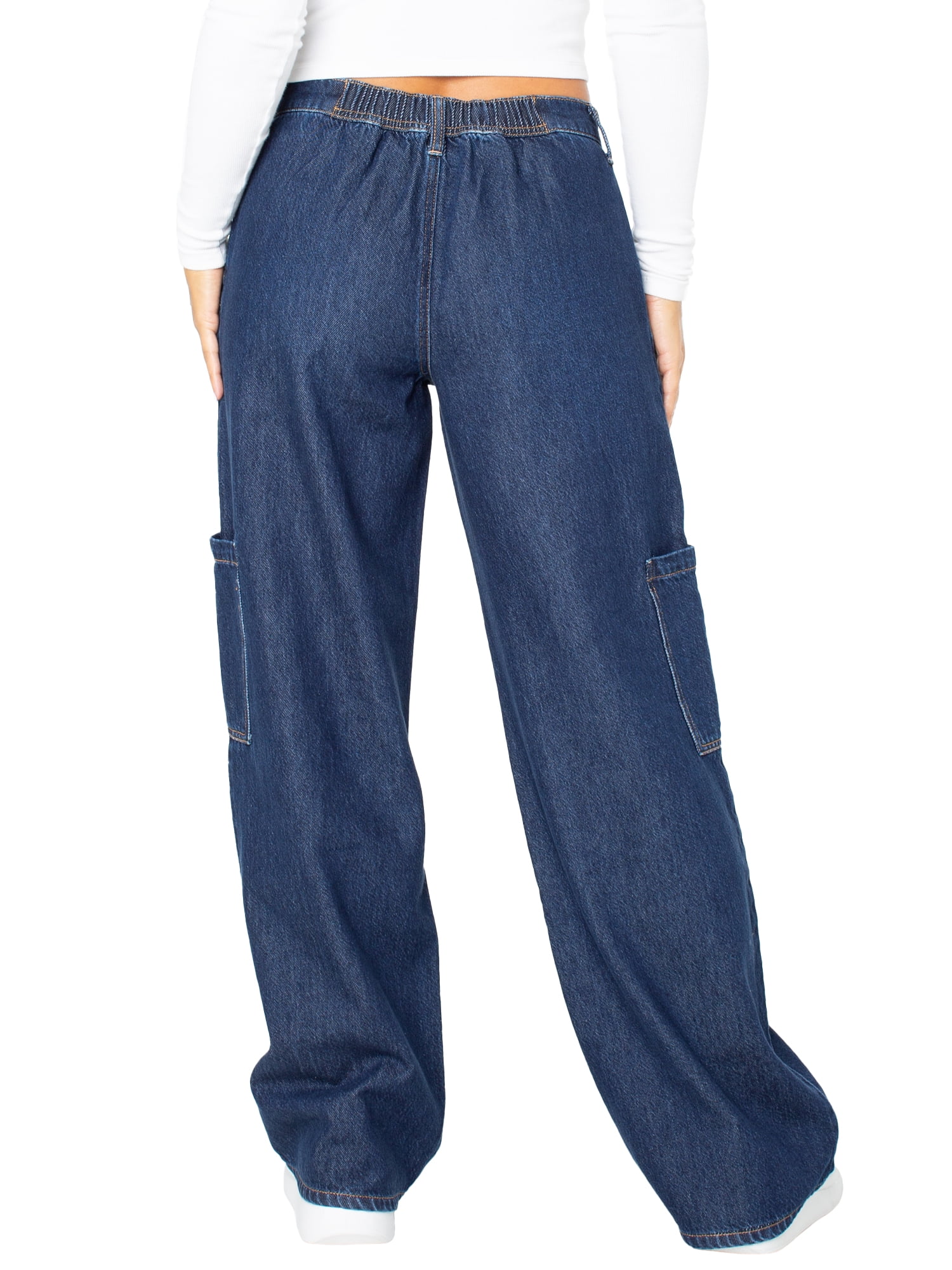 Celebrity Pink Women's and Women's Plus Cargo Wide Leg Jeans, Sizes XS-4X
