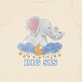 thumbnail image 4 of Inktastic Big Sis Cute Elephants with Moon and Stars Girls Baby T-Shirt, 4 of 5