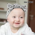 thumbnail image 5 of Polka Dot Bow Headband Fashion Cute Cotton Hair Band for Teenager Gray 7.7Inch, 5 of 6