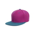 thumbnail image 1 of TopHeadwear Polyester Two-Tone Flat Bill Snapback - Pink/Teal, 1 of 2