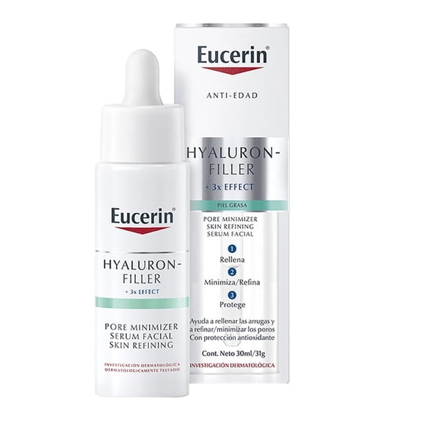 Serum facial anti edad Eucerin Hyaluron-Filler Pore Minimizer reductor de poros con Ácido Hialurónico de 30 ml