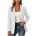 thumbnail image 3 of GERsome Women's Blazer Long Sleeve Business Casual Open Front Lapel Work Suit Jacket White S, 3 of 5