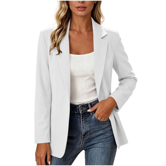 Bixock Women's Blazer Suits Jackets Cardigan Collar Solid Color Long Sleeve Button Front Slim Warm Fall Winter Daily Outerwear for Women Clothings