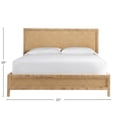 thumbnail image 3 of Maklaine Coastal Wicker / Rattan Panel Bed King in Mahogany Finish, 3 of 3
