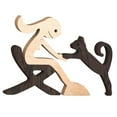 thumbnail image 2 of Estatua humana de perro de madera tallada a mano Estatua familiar de perro de madera Adornos tallados en madera estilo A, 2 of 9