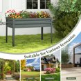thumbnail image 6 of Resenkos Raised Garden Bed, Raised Planter Boxes, Elevated Flower Beds,Galvanized Raised Garden Bed Elevated Planter Box with Legs and Drainage Hole-Gray, 6 of 8