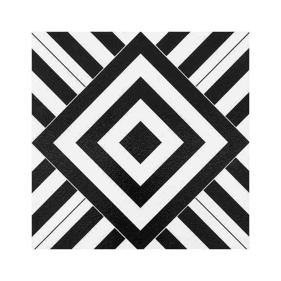 Simple Elegance by Ben&Jonah Classic 12" x 12" Self Adhesive Vinyl Floor Tile - Geometric - 20 Tiles - 20 sq. ft.
