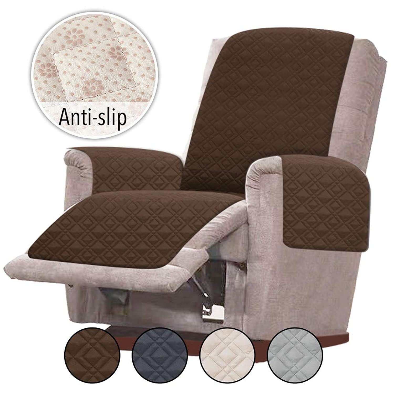 Rose Home Fashion Rhf 4 Separate Piece Stretch Recliner Slipcovers Recliner Cha 