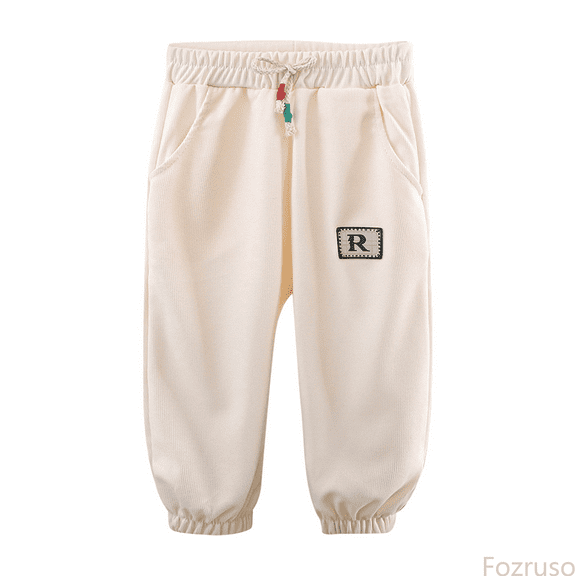 Fozruso Girls Sweatpants Toddler Kids Toddler Girls Boys Solid Knitted Pants Athletic Active Jogger Pants Long Bottoms Trousers Sizes 18-24 Months