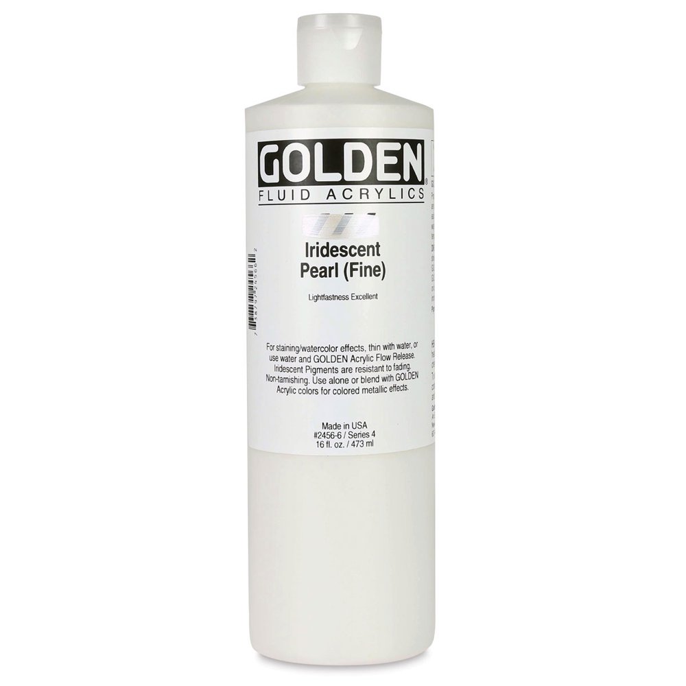 Golden Fluid Acrylics Iridescent Pearl (Fine), 16 oz
