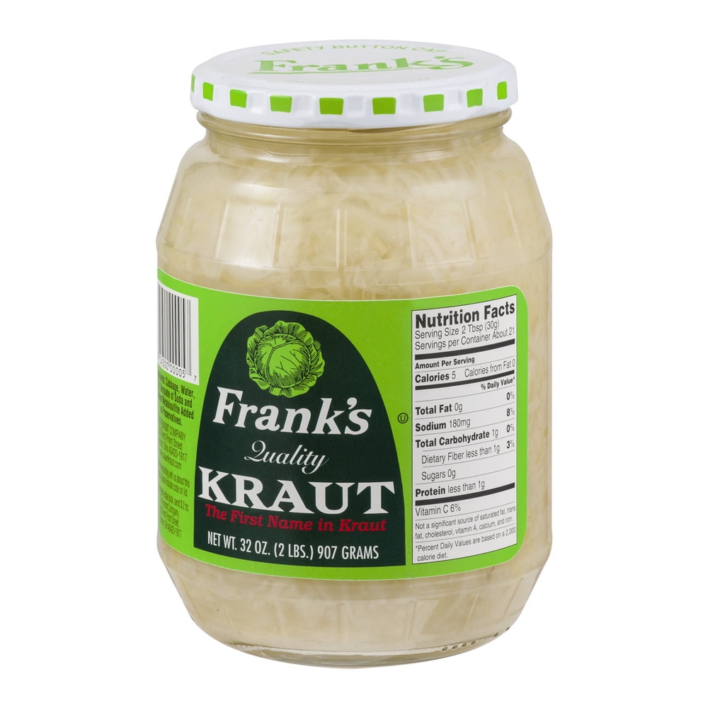 Frank's Quality Shredded Sauerkraut, 32 Oz Jar