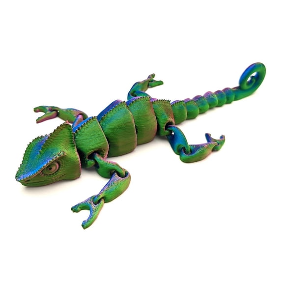 1pc 3D Printed Chameleon Tabletop Ornaments, Creative Animal Ornaments For Home Decoration
