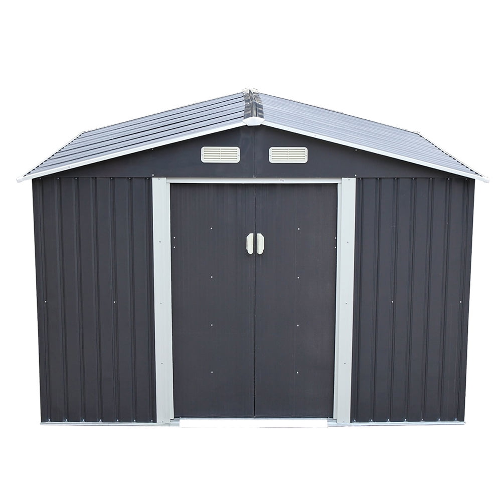 Kepooman 6.3' x 9.1' ft Outdoor Storage Shed, Store Patio Furniture, Garden tools, Bike accessories, beach chairs, and Lawn Mowers, Dark Grey Kepooman 6.3' x 9.1' ft Outdoor Storage Shed, Store Patio Furniture, Garden tools, Bike accessories, beach chairs, and Lawn Mowers, Dark Grey