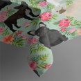 thumbnail image 3 of Cute Bulldog Dog and Flower Florals Rectangle Tablecloth 60"x84",Waterproof Polyester Rectangle Table Cloth, Wipeable Spillproof Polyester Tablecloth for Dining, Camping, Indoor and Outdoor, 3 of 5