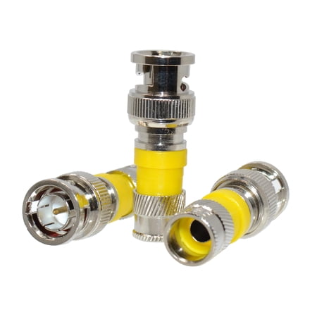 50 pack BNC Compression Connector Adapter for RG6 Coax Cable Quad Shield CCTV price history on PriceWatchPro