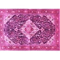 thumbnail image 1 of Ahgly Company Indoor Rectangle Medallion Pink Traditional Area Rugs, 8' x 12', 1 of 4