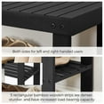 thumbnail image 4 of 3-Tier Shoe Rack Bench, Hallway Bamboo Organizer, Home Storage Shelf with Holds 286 lb, Black, 4 of 8
