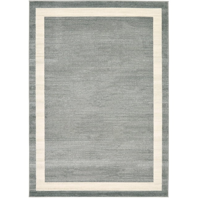 Unique Loom Tapis de Transition Contemporain Del Mar, 7' x 10', Gris/ivoire
