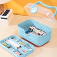 thumbnail image 1 of Ovzne Stationery And Cosmetics Storage Box Elementary School Toy Cats Paw Storage Box Double Layer Cats Ear Rotating Buckle Handle Box Storage Box On Clearance, 1 of 6