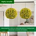 thumbnail image 5 of Towallmark 2 PCS 17.7'' Artificial Topiary Balls UV Protected, Flower Topiary Balls Decorative Balls for Indoor Outdoor Decor, Wedding Decoration, Yellow, 5 of 7