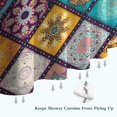 thumbnail image 6 of Multicolor Ethnic Geometric Patchwork Pattern Shower Curtain 84"x72" ,Bathroom Decorative Shower Curtains Set with 12 Hooks,Modern Waterproof Washable Shower Curtain, 6 of 6