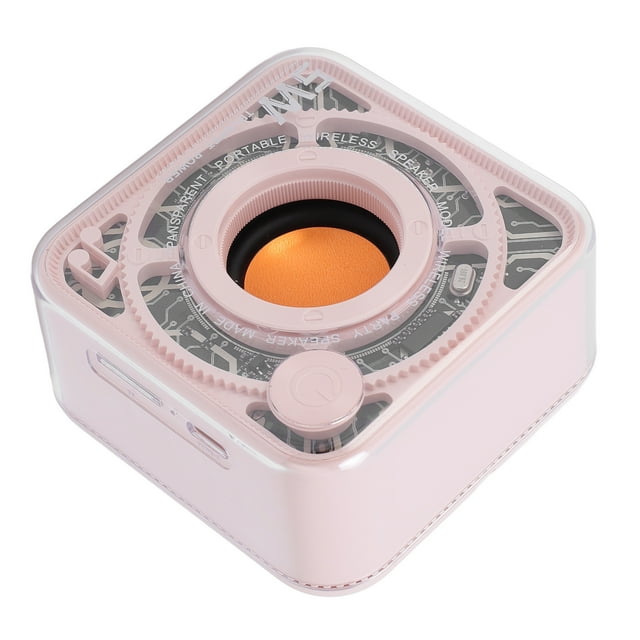 Haut-parleur Portable, Mini Subwoofer 3W Haut-Parleur Coloré Lecteur de Musique avec Étui Transparente pour Téléphone Intelligent, Tablette, Voyage, Fête, Etc.