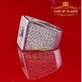 thumbnail image 6 of King of Bling's White19.00ct Sterling Silver Cubic Zirconia Men Adjustable Ring From SZ 9 to 11, 6 of 12