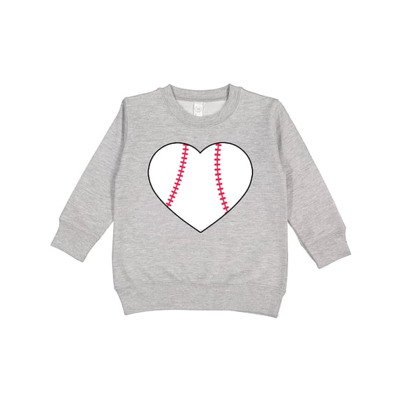 Inktastic Heart Shaped Baseball Toddler Sweatshirt