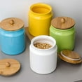 SWEEJAR Kitchen Canisters, 28 FLOZ Ceramic Food Storage Jar with Bamboo