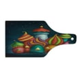thumbnail image 2 of Fantasy Cutting Board, Oriental Style Castles Under Starry Sky Playroom Graphic, Decorative Tempered Glass Cutting and Serving Board, Wine Bottle Shape, Multicolor, by Ambesonne, 2 of 5