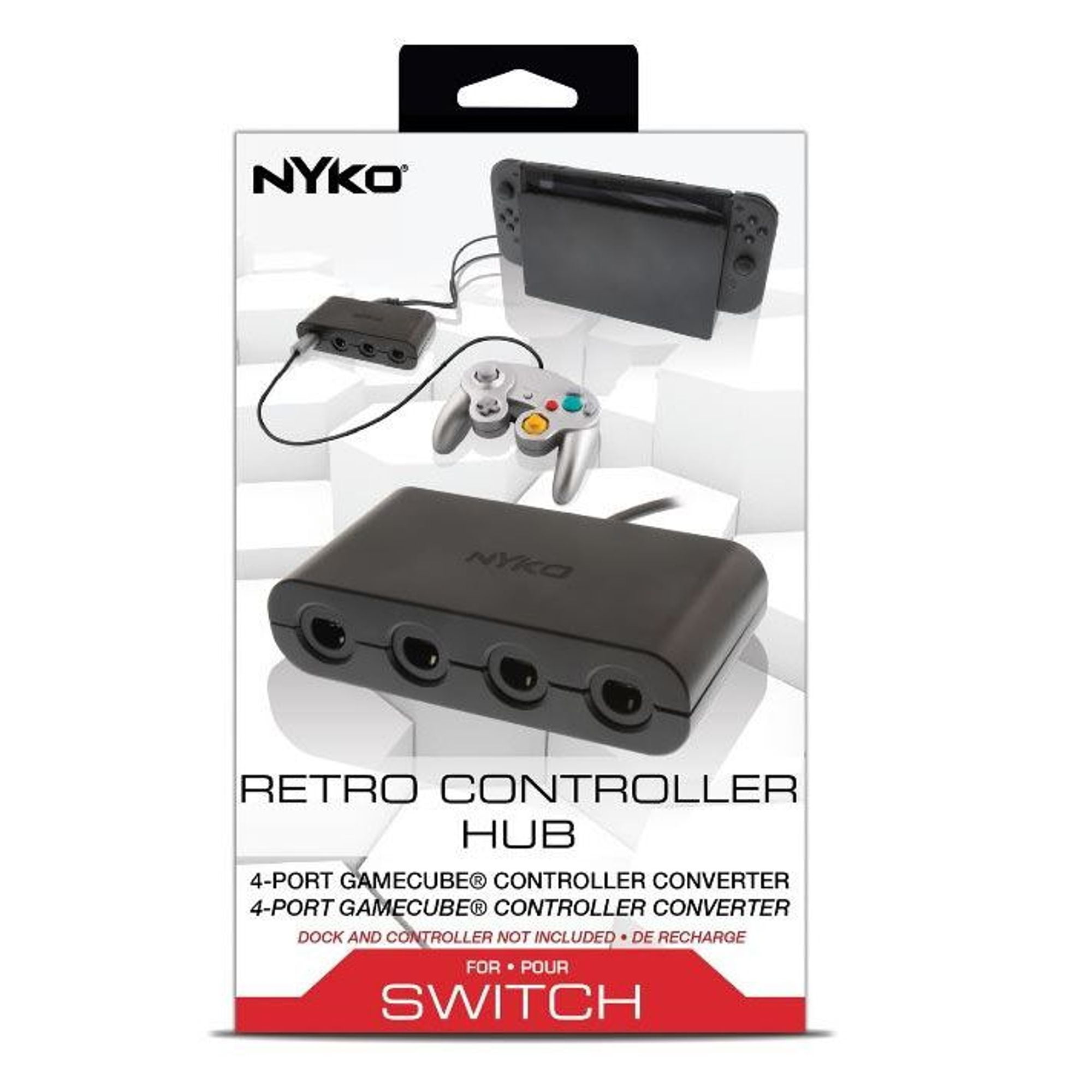 Retro Controller Hub - 4 Port GameCube Controller Adapter , Nyko, Nintendo  Switch 743840872665