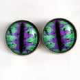 thumbnail image 3 of Purple and Teal Green Dragon Sew-On Button Glass Eyes, 3 of 7