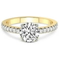 thumbnail image 3 of 5 Carat IGI Certified Round Shape Lab Grown Diamond Engagement Ring | 14K Yellow Gold |Casimer Side Stone Diamond Ring | FG-VS1-VS2 Quality Friendly Diamonds, 3 of 4