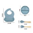 thumbnail image 3 of 6 platos antideslizantes de silicona para alimentación de bebés para alimentos, vajilla para niños (gris azul) Tmvgtek Para estrenar, 3 of 9