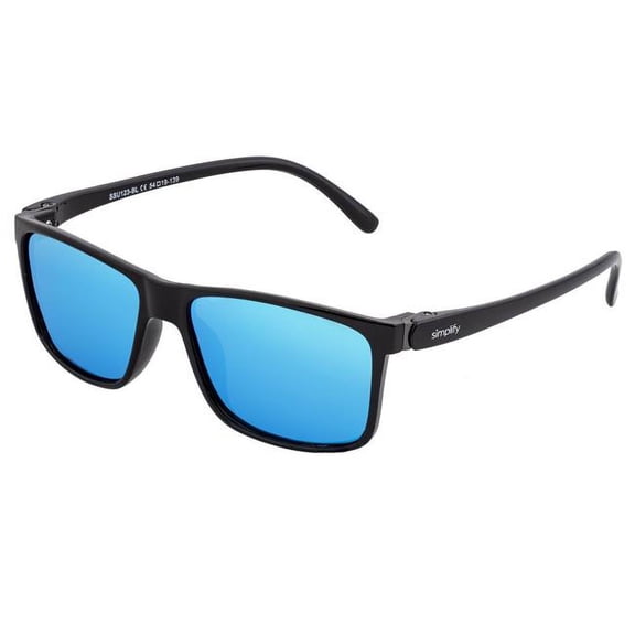 Simplify SSU123-BL Ellis Polarized Sunglasses, Black & Blue