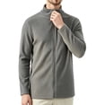 thumbnail image 3 of WIZUTIZ Men's Thermal Stand Collar Zip Up Sweatshirt Soft Fleece Lined Relaxed Fit Casual Winter Top, 3 of 7