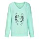 thumbnail image 3 of Sudadera clásica de manga larga con cuello en V y estampado de Halloween para mujer Pompotops FGAJ15119, 3 of 8
