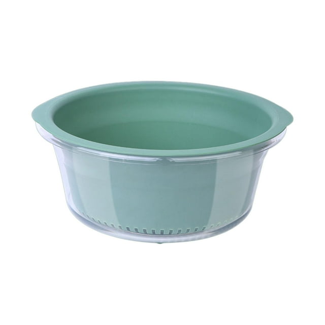 Juego de colador de cocina con cuenco colador y colador redondo apilable. S Verde profundo