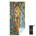 thumbnail image 2 of Quick-Dry Beach Towel 71x31in with Storage Bag, Sand Free Microfiber Towel for Travel, Swimming, Camping A Cute Leopard Cub Sleeping, 2 of 9