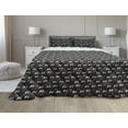 thumbnail image 1 of XOXO Comforter & Sham Bedding Set, XO Acronym and Striped Heart Pattern Love Romantic Print, 3 pcs Duvet Set Microfiber Filling Quilt, 5 Sizes, Charcoal Grey Dark Coral, by Ambesonne, 1 of 4