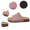 thumbnail image 5 of Rokment Cork Footbed Platform Slides Sandals for Women 2026 Summer Beach Vacation Comfortable Mesh Walking Flat Dress Slip on Slippers Wide Feet Pink Size 9.5, 5 of 7