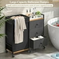 thumbnail image 4 of Slim Bathroom Storage Cabinet, Toilet Paper Storage Cabinet with Sliding Doors, Small Cabinets with Toilet Paper Holder, Adjustable Shelf, Next to Toilet, for Small Spaces, White BC62813X, 4 of 7